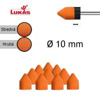 LUKAS Podological Brúsne klobúčiky Ø 10 mm kužeľ, 10 ks