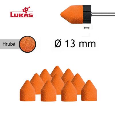 Brúsne klobúčiky LUKAS Ø 13 mm kužeľ