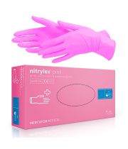 Rukavice nitrilové nepudrované nitrylex®pink (100 ks)