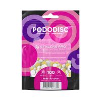 Vymeniteľné brúsne kotúčiky na pedikúru Pododisc STALEKS PDFS-10-100 biele