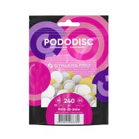 Vymeniteľné brúsne kotúčiky na pedikúru Pododisc STALEKS PDFS-20-240 biele